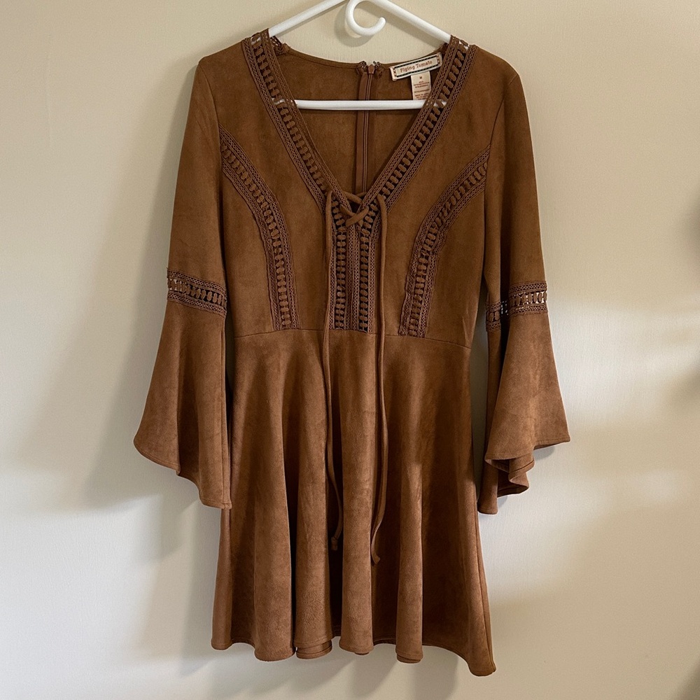 Flying Tomato Faux Suede Dress